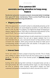 Five common DIY concrete casting mistakes to keep away from it by Zil Concrete - Issuu