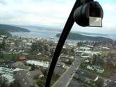 Helicopter Flight over Friday Harbor Washington, Robinson R22