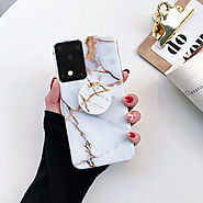 Marble phone case with holder for Samsung Galaxy S20 Plus