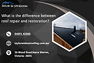 What is the difference between roof repair and restoration?