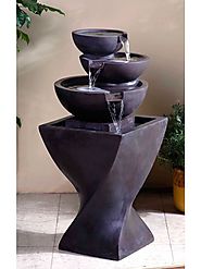 Modern Tier Bowls Indoor Water Fountain in 2020 | Indoor water fountains, Garden water fountains, Indoor fountain