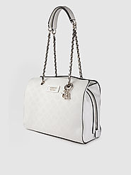 Buy GUESS White Textured Shoulder Bag - Handbags for Women 11528284 | Myntra