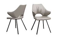 Marr Sublime Taupe Leather Dining Chair