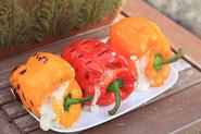 Four-Cheese Stuffed Grilled Peppers