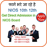 Nios Admission 2021 in Delhi for Nios 10th admission, Nios 12th Admission and Nios online admission.