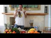 Man talks about making smoothies and the best blenders for smoothies.