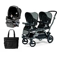 Peg Perego Duette Piroet Atmosphere Travel System with Diaper Bag