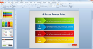 Four Box PowerPoint Template for Lineal Process