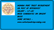 Mumbai Port Trust Recruitment | Intensivists 08 Post | Salary 1.5 lac