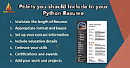 Python Resume - 7 Points You Should Include In Your Python PortFolio - TechVidvan