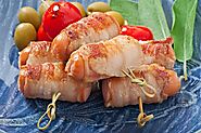 Tasy Grilled Bacon-Wrapped Sausages Recipe Using Bacon Oven Pan