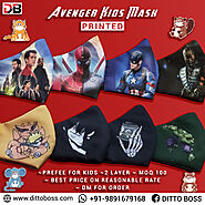 Avenger Kids Mask ~Prefee for Kids ~2 Layer ~ MOQ 100 ~ Best Price on reasonable rate ~ DM for Order https://wa.me/91...
