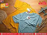 Plain T-Shirts - Buy Plain T-Shirts for Men Online in India @Rs 349 only at Ditto Boss. Shop Premium Quality Solid Pl...