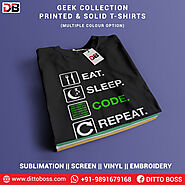 Explore the online collection of T-Shirts at the best prices at Ditto Boss. Select from black Geek collection t-shirt...