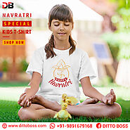 Navratri Special Kids T-shirts. The affordable t-shirt fits well and is perfect for any event, giveaway, team, or gro...
