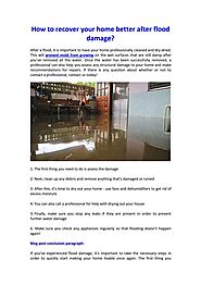 How to recover your home better after flood damage? by FloodRestorationusa - Issuu