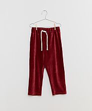 FW20 Fish & Kids Corduroy Pants in Red - Tinyapple