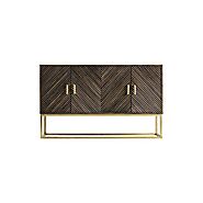 Adina 153cm Art Deco Brown And Gold Sideboard