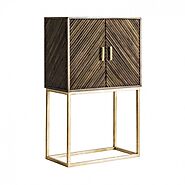 Sheena Art Deco Brown And Gold Assembled Sideboard