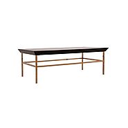 Charles 130cm Art Deco Black And Gold Coffee Table