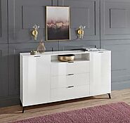Carcy 150cm White High Gloss Sideboard