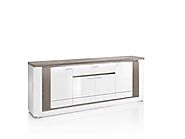 Bella White Gloss And Warm Grey Sideboard With Drawer