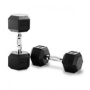 "HEX RUBBER DUMBBELLS (IN PAIRS) "