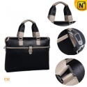 Men Black Cowhide Business Handbags CW901535 - CWMALLS.COM