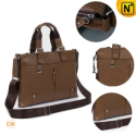 Men Black/Khaki Leather Business Handbags CW901586 - CWMALLS.COM