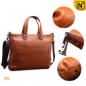 Brown Leather Business Briefcase Handbags CW901579 - CWMALLS.COM