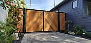 Wooden Driveway Fence Gate