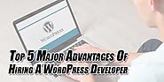 Top 5 Major Advantages Of Hiring A WordPress Developer