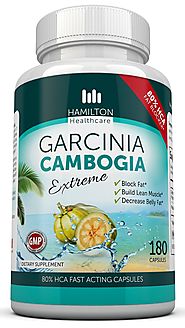 80% HCA Super Strength Garcinia Cambogia Extreme With No Calcium 180 Fast Acting Capsules. All Natural Appetite Suppr...