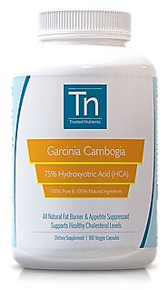 Trusted Nutrients 75% HCA Garcinia Cambogia Extract 180 Count: No Calcium, Non GMO, 1000mg Per Cap, Appetite Supperss...