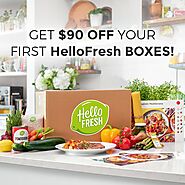 Get $90 off your first HelloFresh boxes