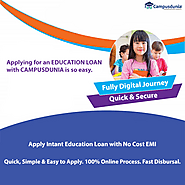 Apply Instant Education Loan with No Cost EMI from Campusdunia