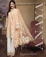 Lawn Printed and Embroidered Suits | Buy Anaya Lawn Suit On Sale exclusive at Replica Zone