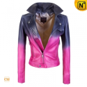 Ladies Cropped Leather Jacket CW608136 - cwmalls.com