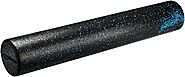 AmazonBasics High-Density Round Foam Roller, 36 Inches, Blue Speckled