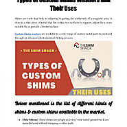Types Of Custom Shims Washers and Their Uses | Visual.ly