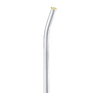 Tall, Silver Drinking Straw With 18k Gold Tip | Solid Gold