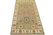 Buy 3x5 Oriental Rugs Green / Ivory Fine Hand Knotted Wool Area Rug - MR025533 | Monarch Rug