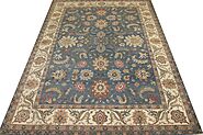 Buy 10x14 Oriental Rugs Dk. Blue / Ivory Fine Hand Knotted Wool Area Rug - MR025525 | Monarch Rugs