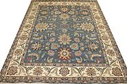 Buy 8x10 Oriental Rugs Dk. Blue / Ivory Fine Hand Knotted Wool Area Rug - MR025520 | Monarch Rugs