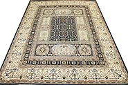 Buy 8x10 Oriental Rugs Dk. Blue / Ivory Fine Hand Knotted Wool Area Rug - MR025463 | Monarch Rugs