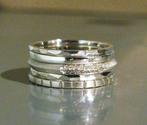 STACKERS - YES! Sterling Silver 5-Ring Stack Band Set w/Diamonds