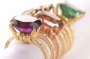 A Really GEMMY ring ! Barbed Wire rings in precious and semi-precious