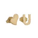 Huggies & Studs - That's How I Roll! "Heart You" Mixed Stud Earrings - Gold