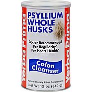 Yerba Prima Psyllium Whole Husks, Colon Cleanser 12 oz ( Pack of 2)