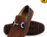 Mens Black/Brown Leather Loafers CW709098 - cwmalls.com